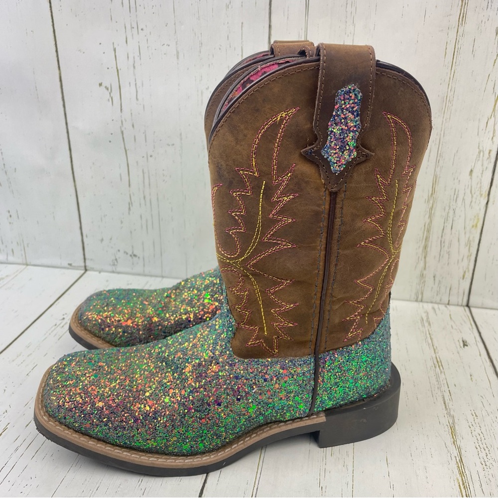 Smoky Mountain Shyanne‎ Girls Glitterama Western Boots-Broad Square Toe